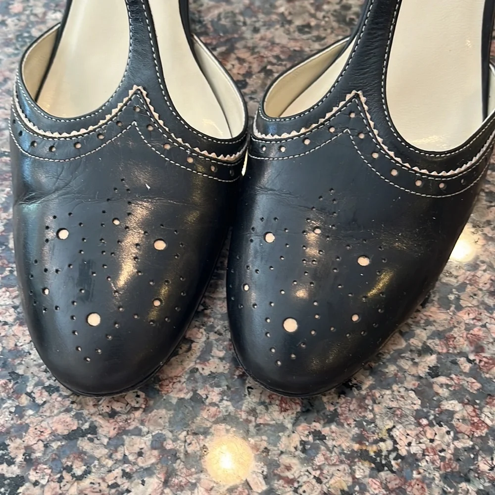 Joan and David CJ Domani wingtip T strap heel in dark chocolate brown - Picture 5 of 9